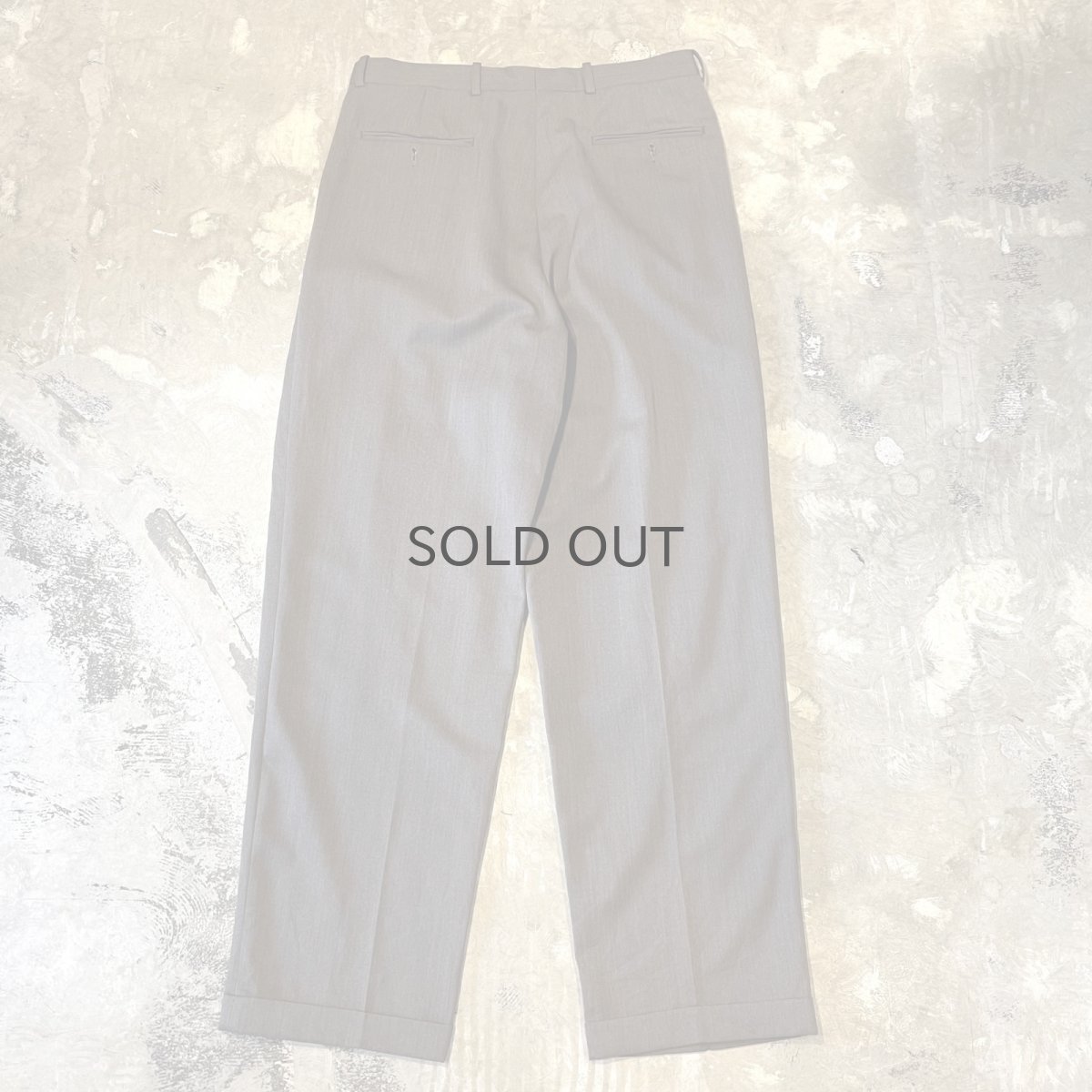 画像2: THREE TUCK WIDE SILHOUETTE COLOR WOOL SLACKS / W33 (2)