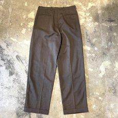 画像2: THREE TUCK WIDE SILHOUETTE COLOR WOOL SLACKS / W33 (2)