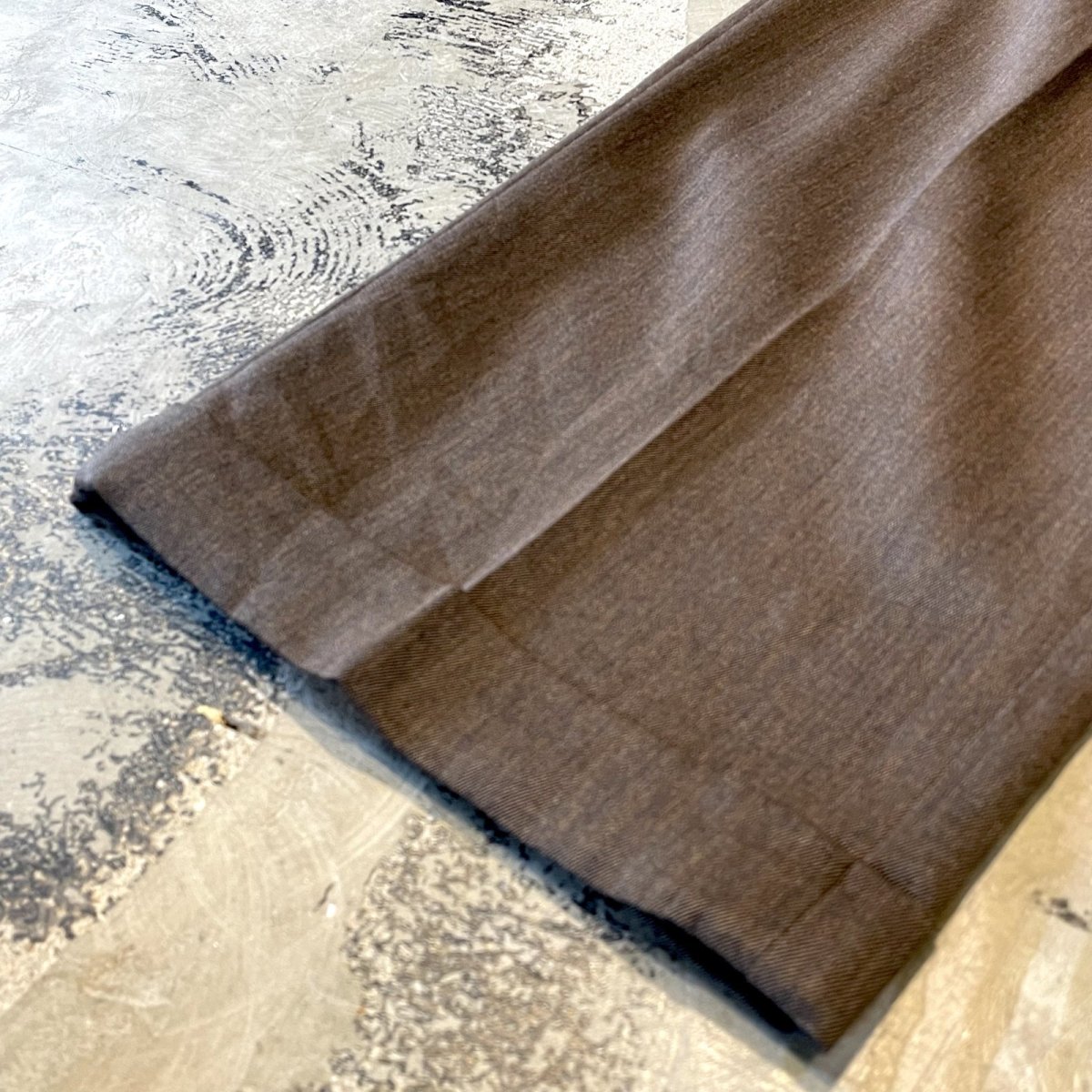 画像8: THREE TUCK WIDE SILHOUETTE COLOR WOOL SLACKS / W33 (8)