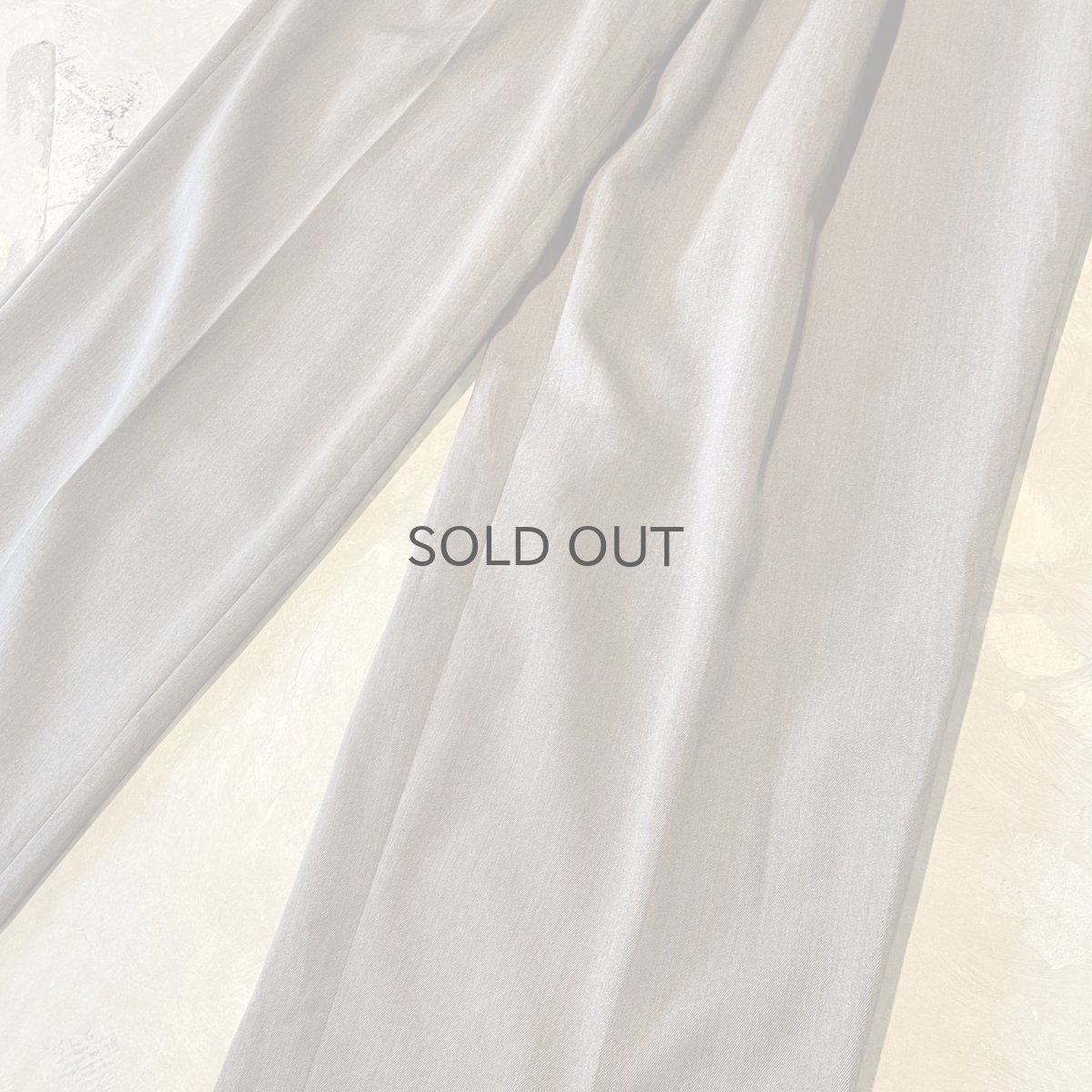 画像6: THREE TUCK WIDE SILHOUETTE COLOR WOOL SLACKS / W33 (6)