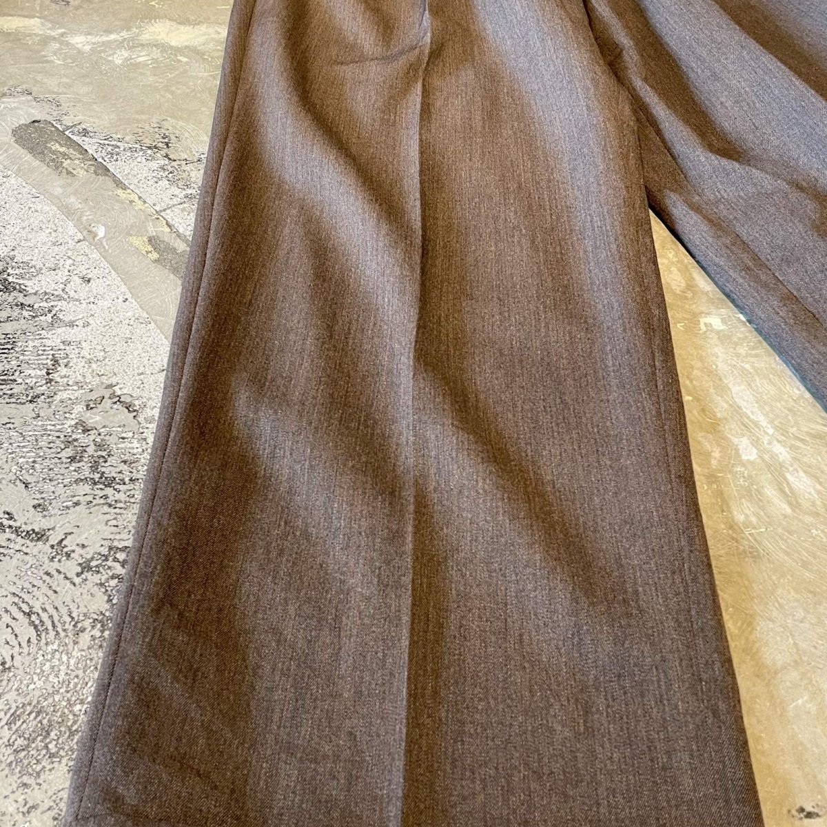 画像7: THREE TUCK WIDE SILHOUETTE COLOR WOOL SLACKS / W33 (7)