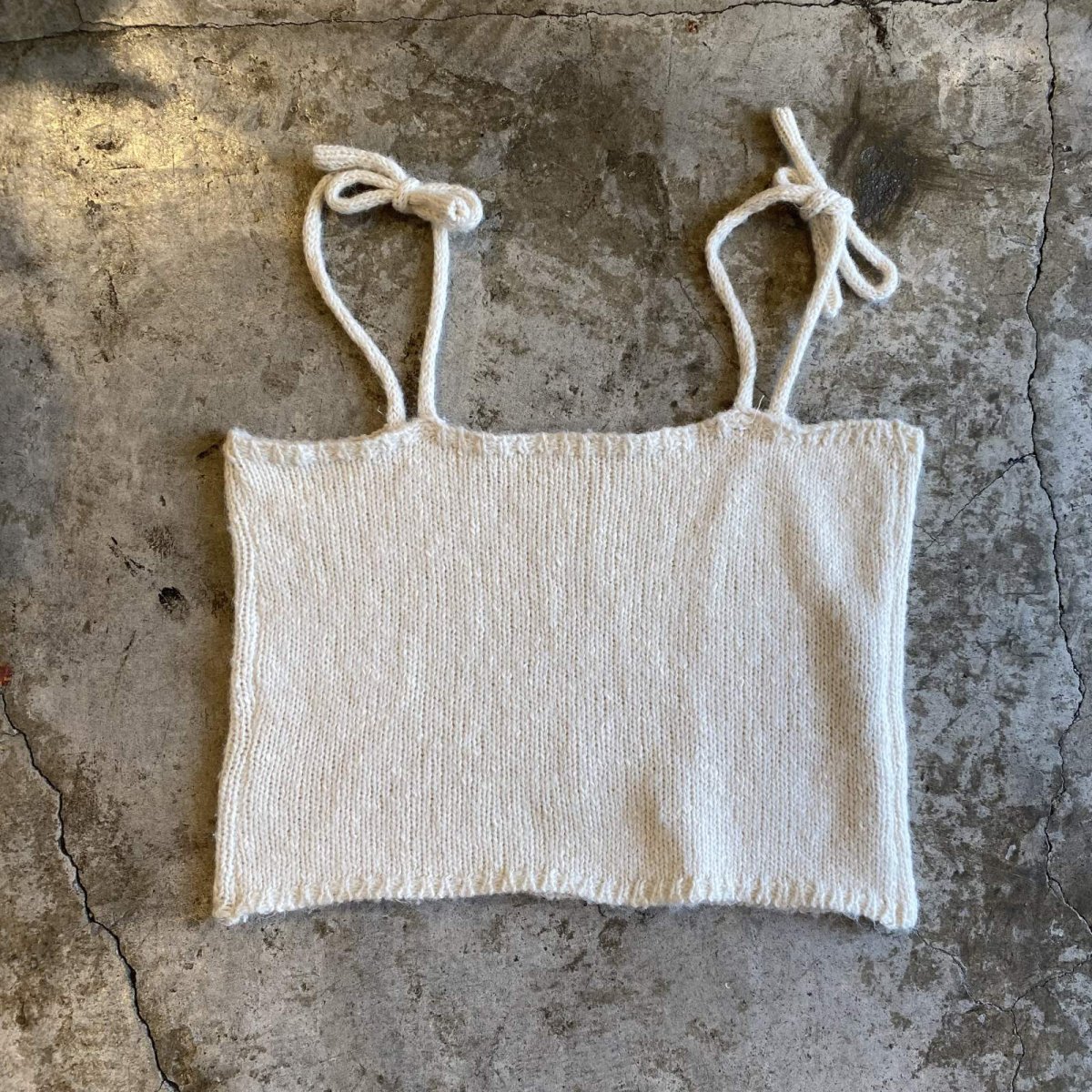 画像2: KNIT DESIGN SLIPKNOT CAMISOLE / Ladies M / WHITE (2)