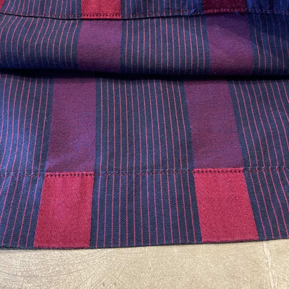 画像8: ALL OVER STRIPE PATTERN OPEN COLLAR PAJAMA L/S SHIRT / Mens S (8)