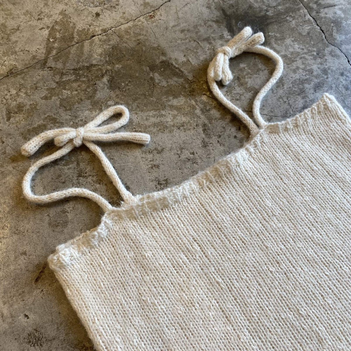 画像3: KNIT DESIGN SLIPKNOT CAMISOLE / Ladies M / WHITE (3)