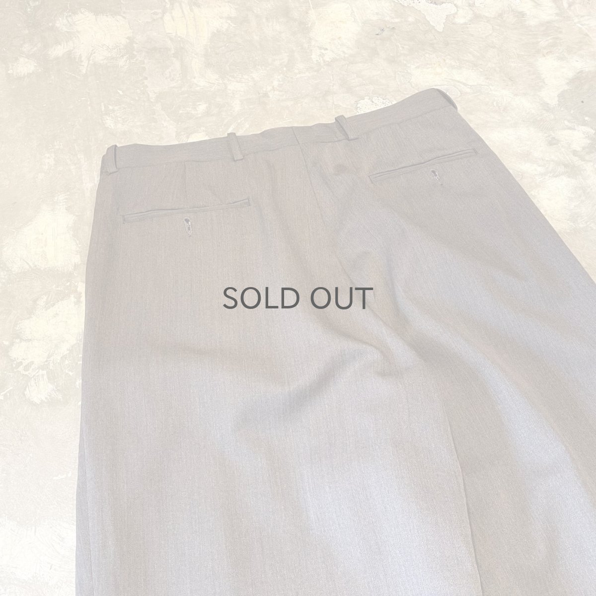 画像9: THREE TUCK WIDE SILHOUETTE COLOR WOOL SLACKS / W33 (9)