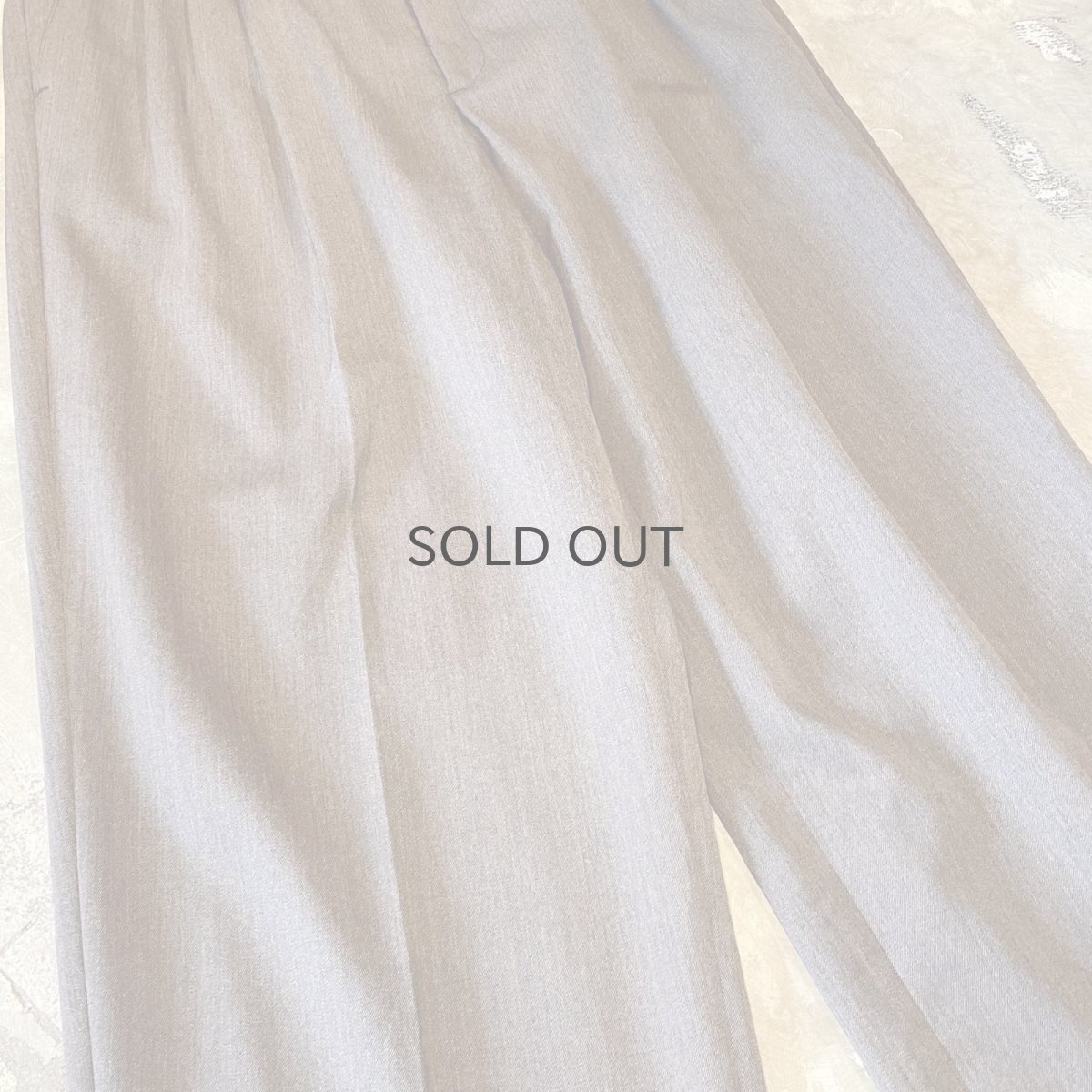 画像5: THREE TUCK WIDE SILHOUETTE COLOR WOOL SLACKS / W33 (5)