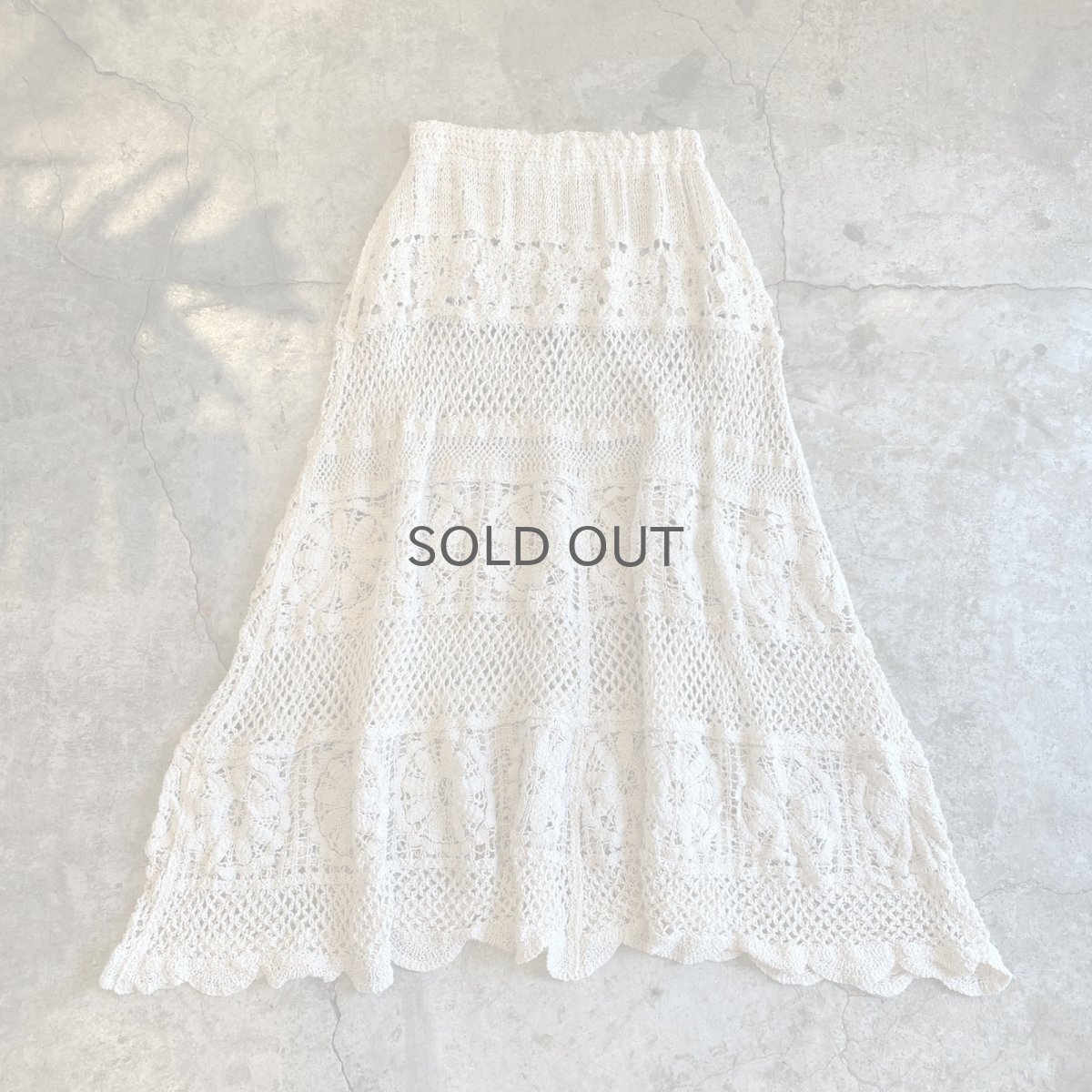 画像1: CROCHET LACE DESIGN LONG SKIRT / W25~W40 (1)