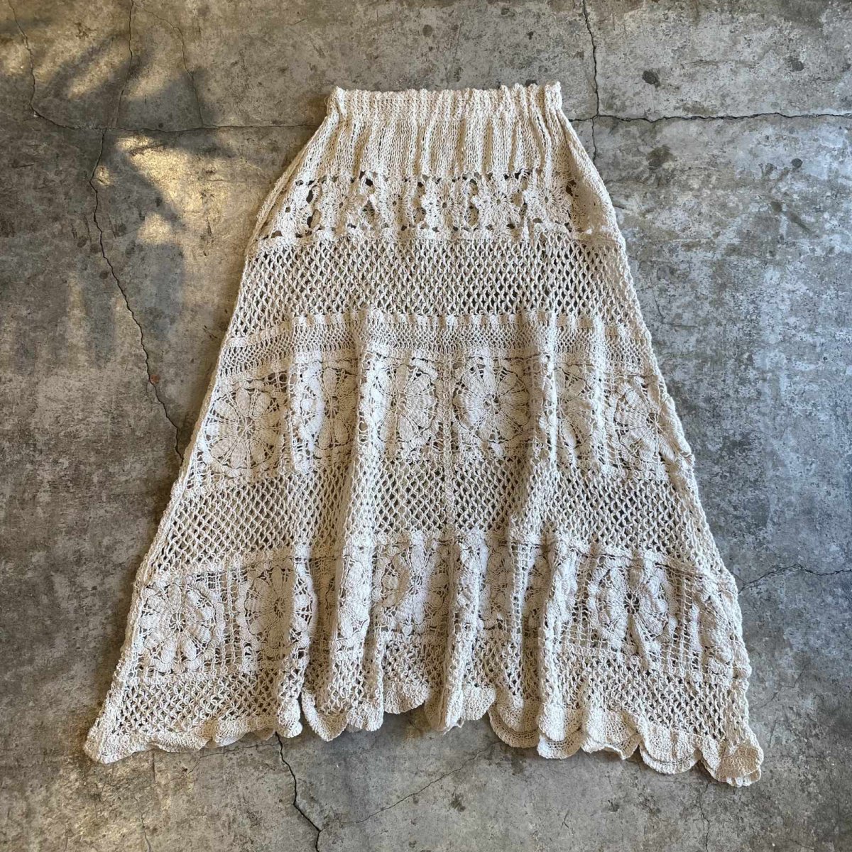 画像2: CROCHET LACE DESIGN LONG SKIRT / W25~W40 (2)