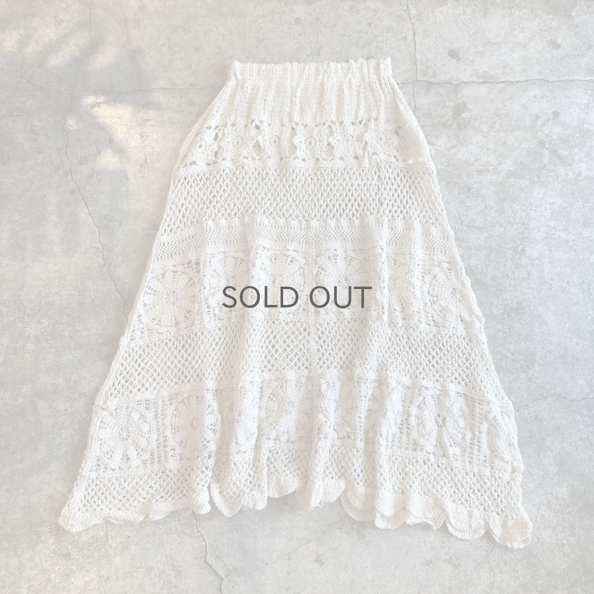 画像2: CROCHET LACE DESIGN LONG SKIRT / W25~W40 (2)