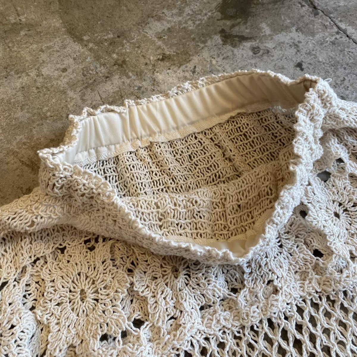 画像10: CROCHET LACE DESIGN LONG SKIRT / W25~W40 (10)