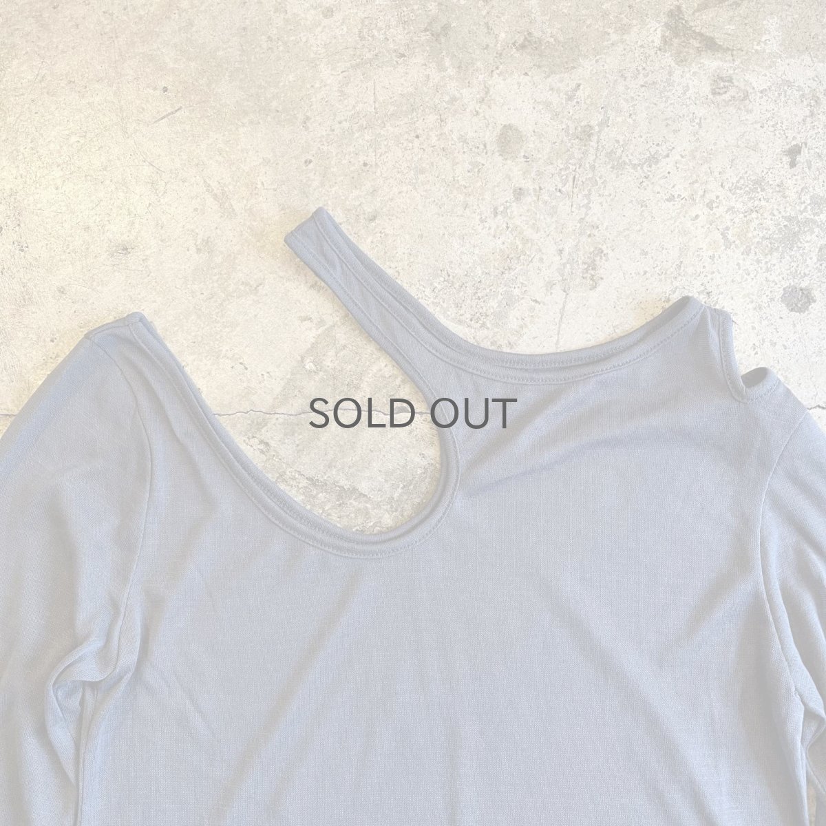 画像9: GREY COLOR ASYMMETRY DESIGN 2 PIECES L/S TOPS / Ladies M (9)