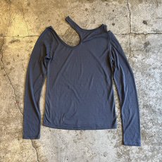 画像8: GREY COLOR ASYMMETRY DESIGN 2 PIECES L/S TOPS / Ladies M (8)