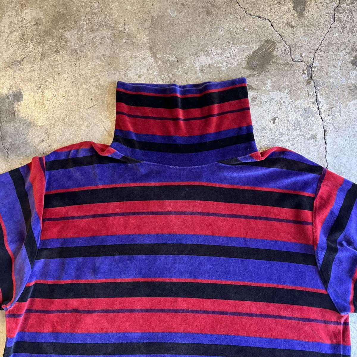 画像8: MULCH BORDER PATTERN VELVET TURTLE L/S TOPS / Ladies L (8)