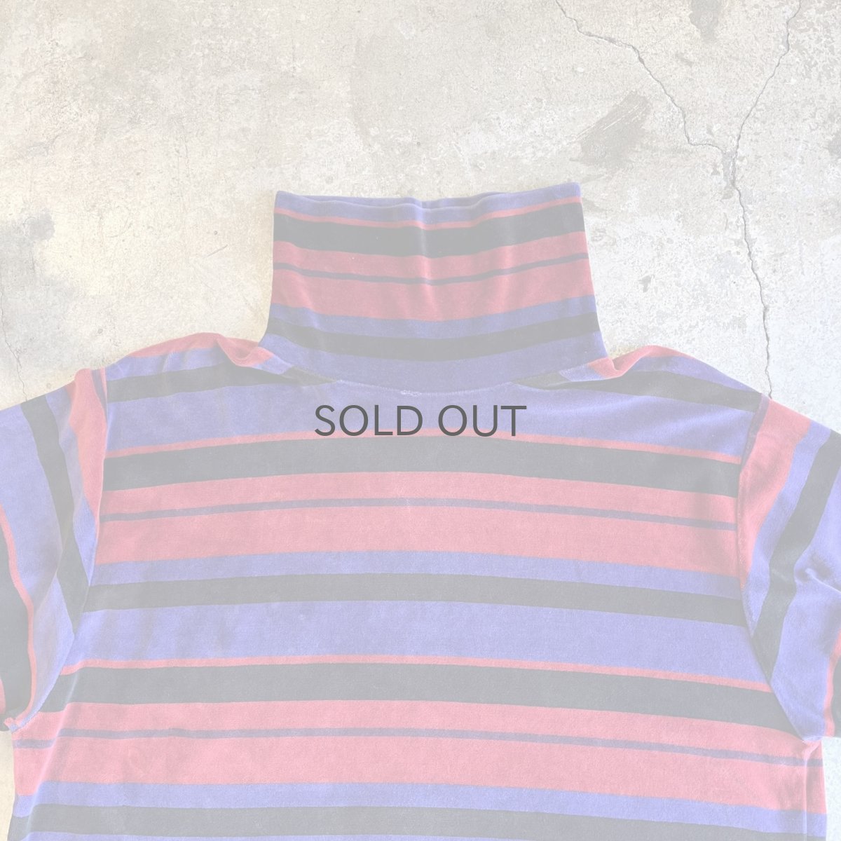 画像8: MULCH BORDER PATTERN VELVET TURTLE L/S TOPS / Ladies L (8)