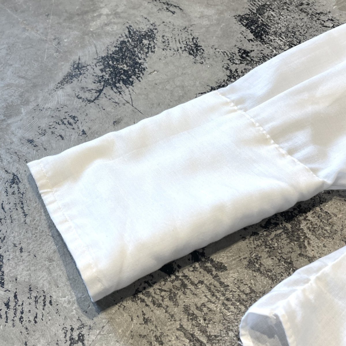 画像7: 70's WHITE COLOR FRONT PLEATED L/S DRESS SHIRT / Mens XL (7)