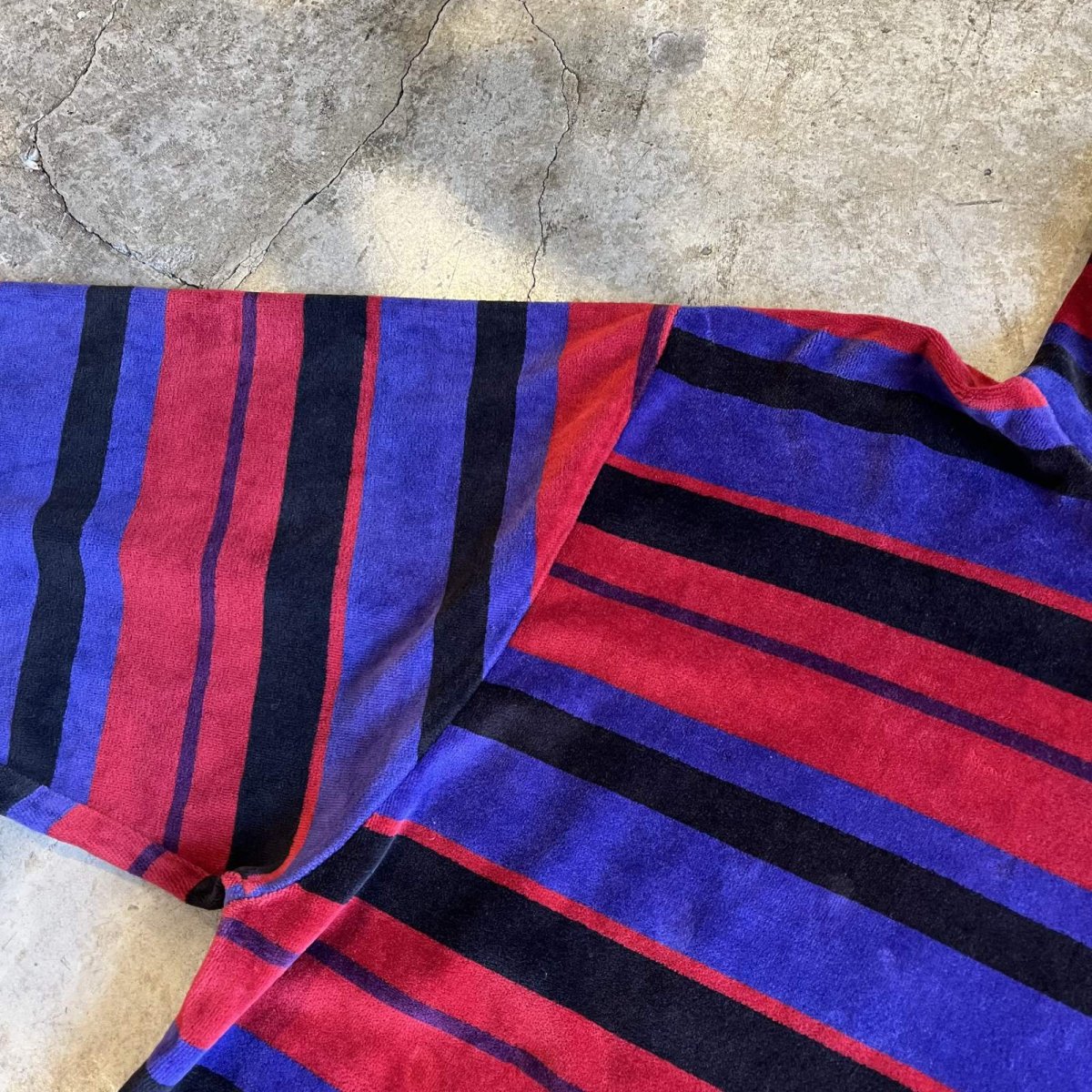 画像10: MULCH BORDER PATTERN VELVET TURTLE L/S TOPS / Ladies L (10)