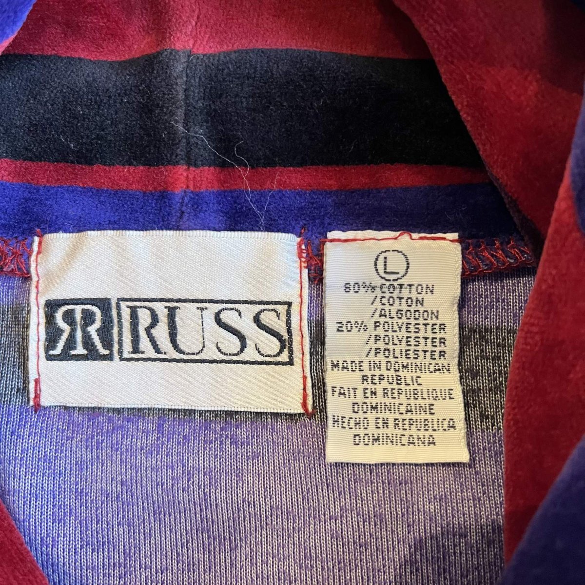 画像12: MULCH BORDER PATTERN VELVET TURTLE L/S TOPS / Ladies L (12)