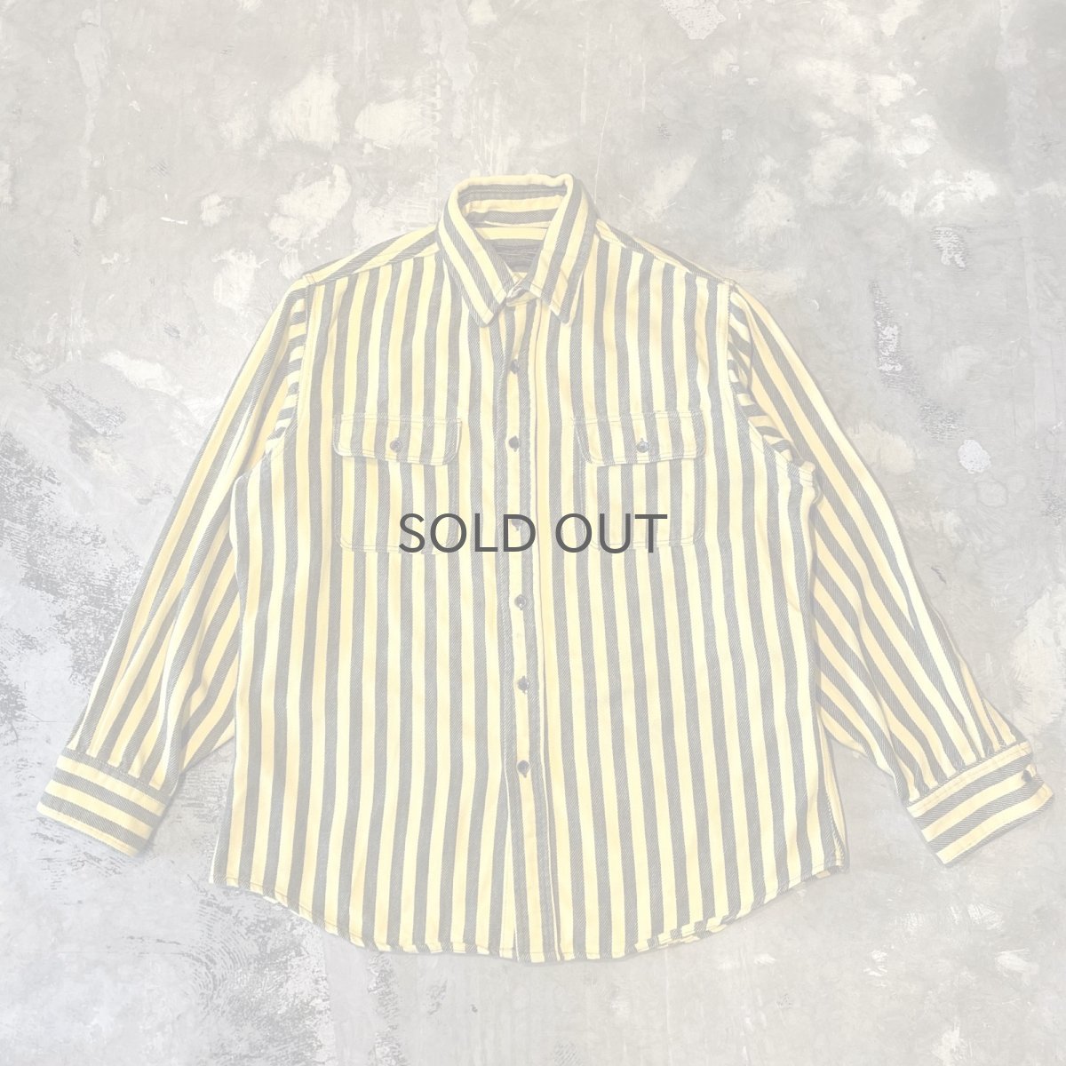 画像1: 70~80's【EDDIE BAUER】BICOLOR STRIPE PATTERN L/S SHIRT / Mens L (1)