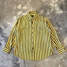 画像1: 70~80's【EDDIE BAUER】BICOLOR STRIPE PATTERN L/S SHIRT / Mens L (1)
