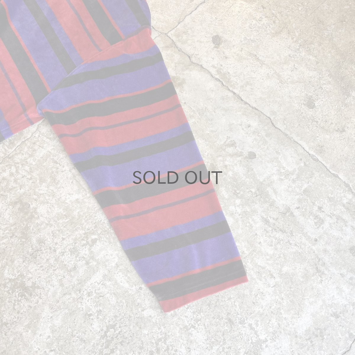 画像7: MULCH BORDER PATTERN VELVET TURTLE L/S TOPS / Ladies L (7)