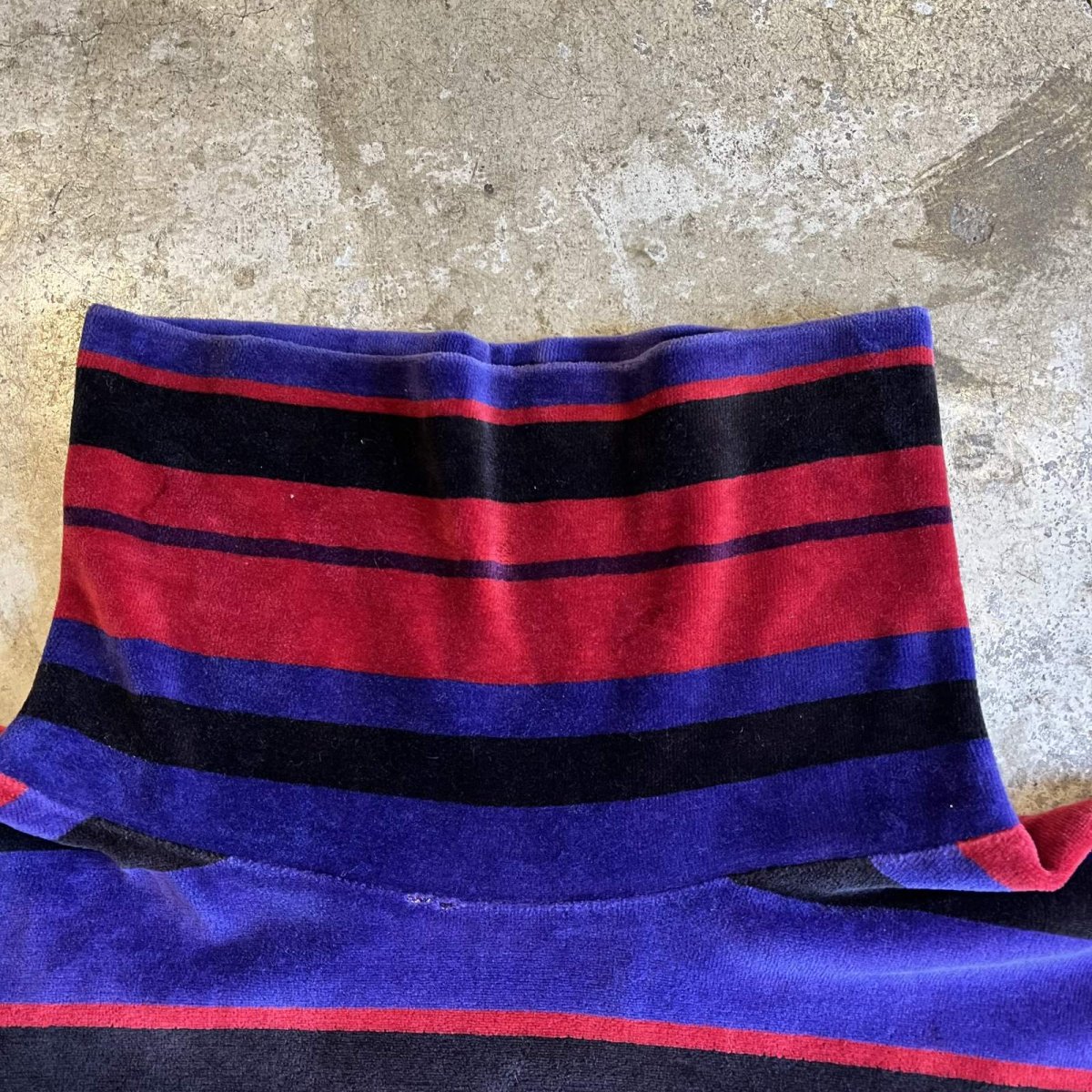 画像9: MULCH BORDER PATTERN VELVET TURTLE L/S TOPS / Ladies L (9)