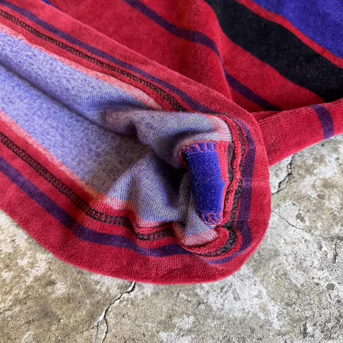 画像5: MULCH BORDER PATTERN VELVET TURTLE L/S TOPS / Ladies L (5)