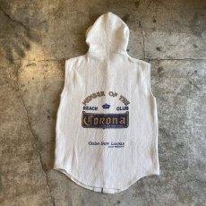 画像2: BACK PRINT MEXICAN NATIVE HOODIE VEST / Ladies L (2)