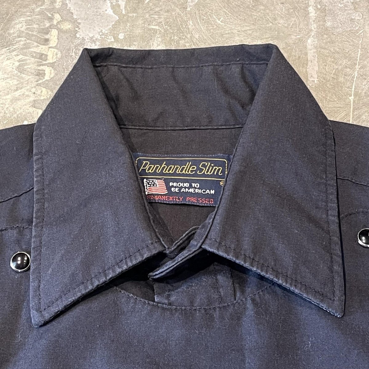 画像10: 90's FRONT SNAP BUTTON FLAP WESTERN L/S SHIRT / Mens M / MADE IN USA (10)