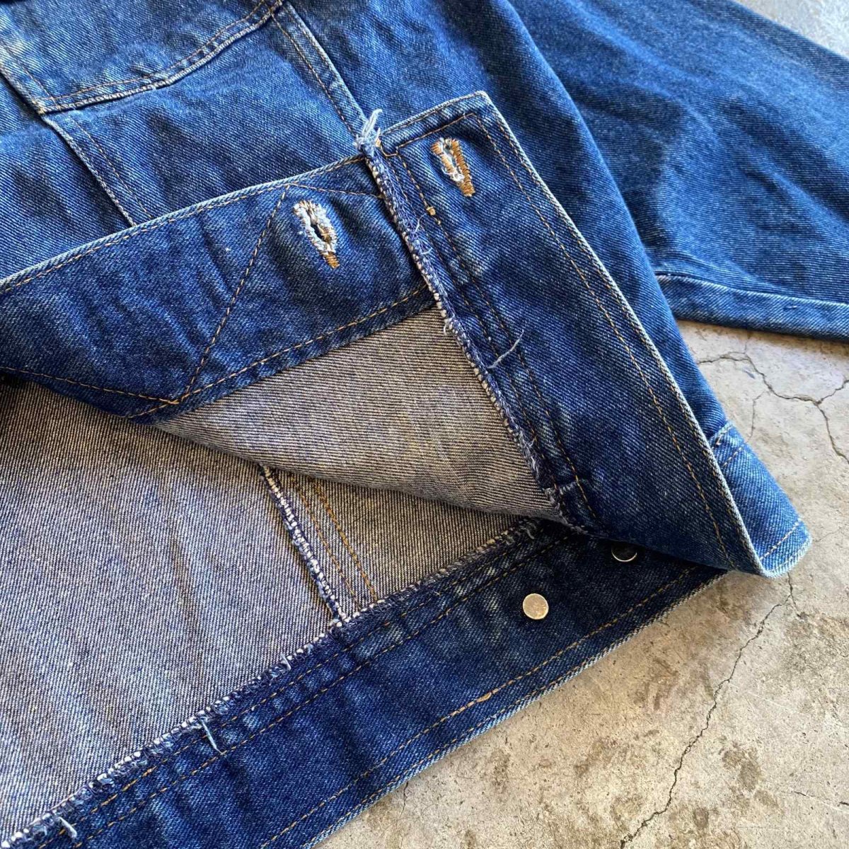 画像7: 4 POCKET DESIGN DENIM JACKET / Ladies L (7)