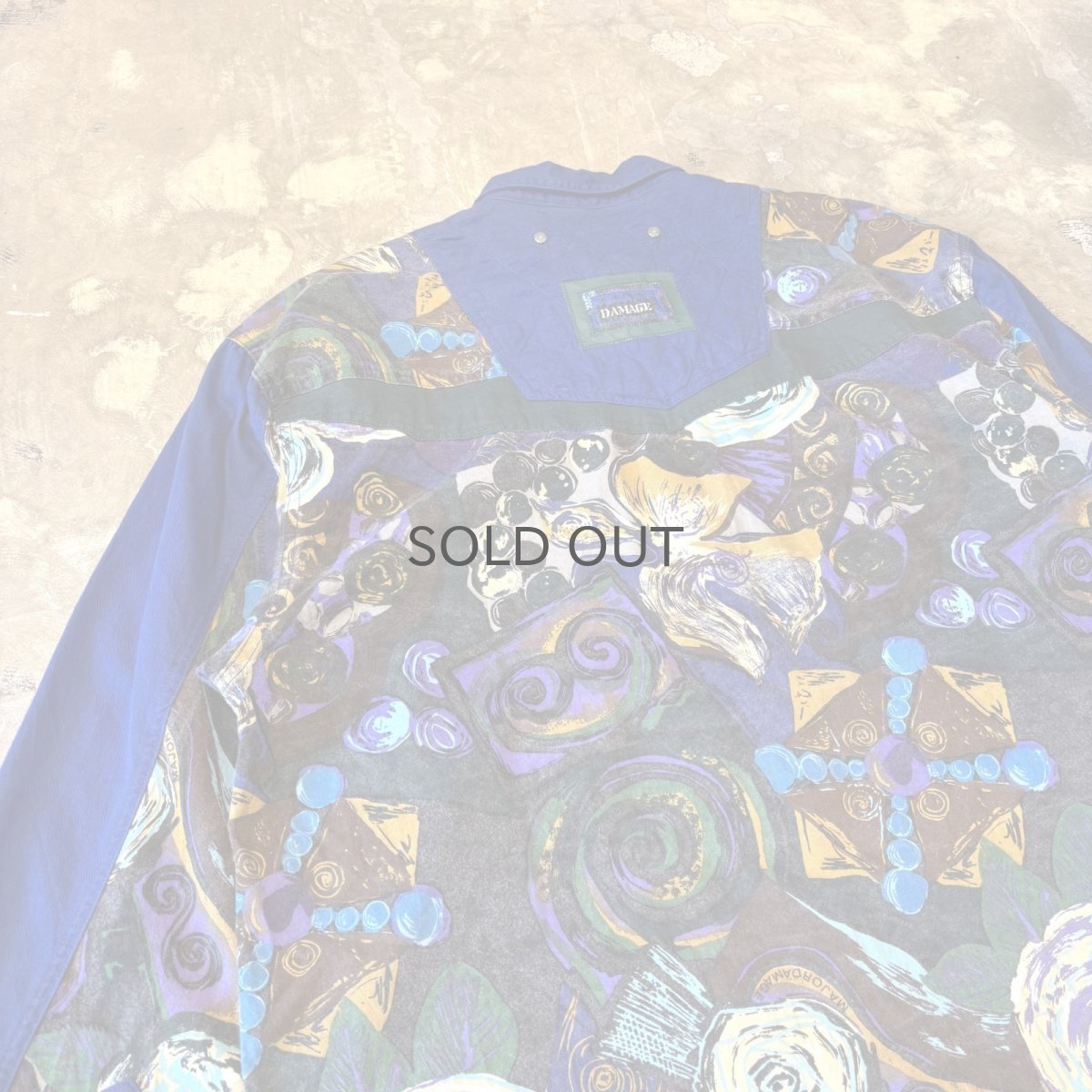 画像9: 90's "MAJOR DANAGE" ART PATTERN SWITCHED L/S SHIRT / Mens XL (9)