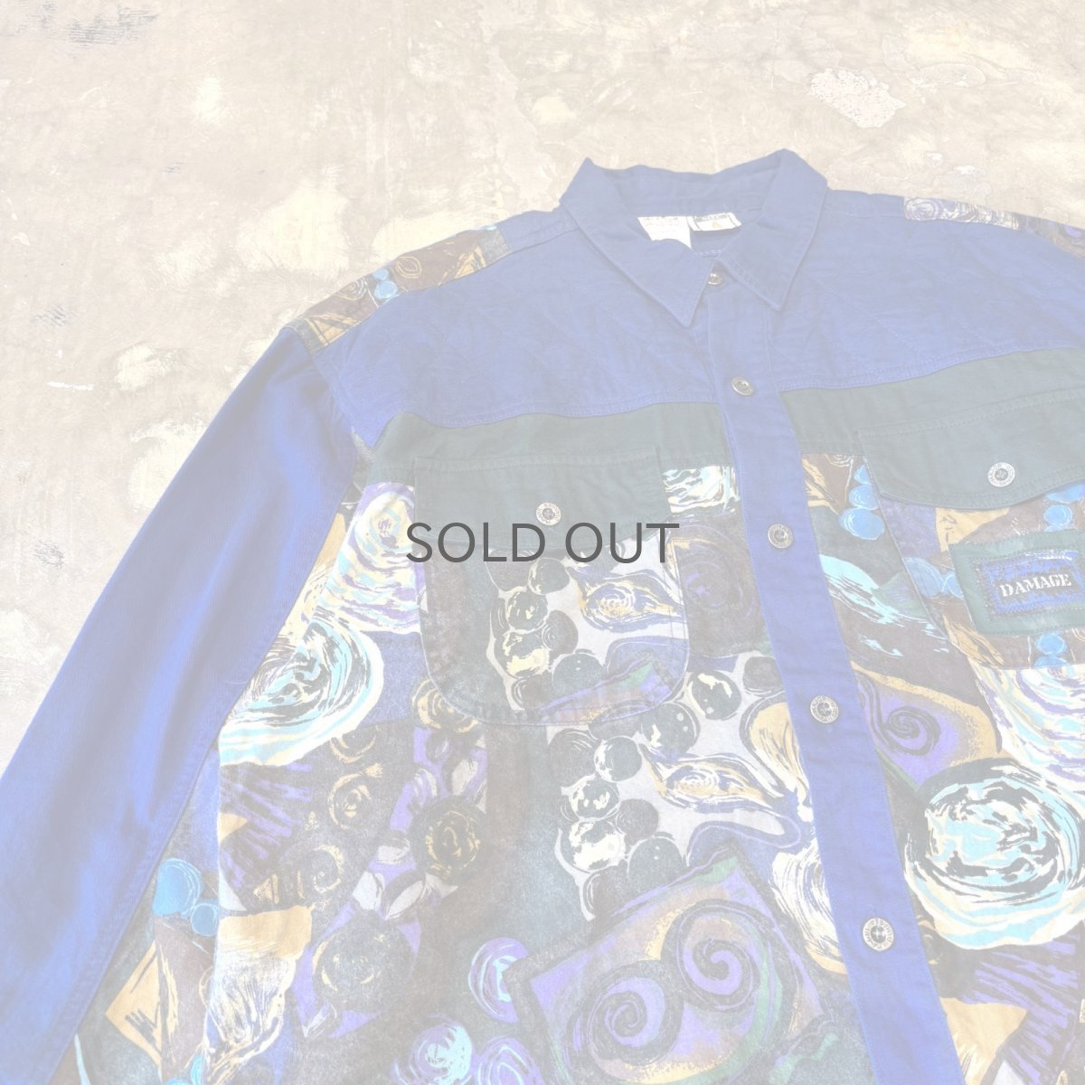 画像3: 90's "MAJOR DANAGE" ART PATTERN SWITCHED L/S SHIRT / Mens XL (3)