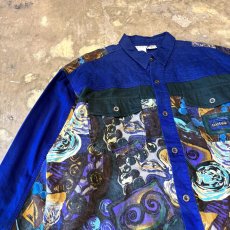 画像3: 90's "MAJOR DANAGE" ART PATTERN SWITCHED L/S SHIRT / Mens XL (3)