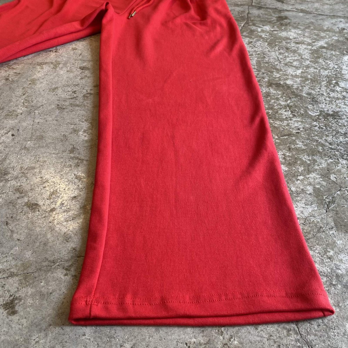 画像7: 【WONDERGROUND】TUCK COLOR WIDE SWEAT PANTS / RED / OS (7)