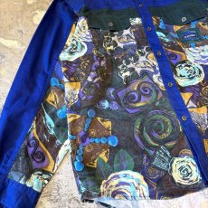 画像5: 90's "MAJOR DANAGE" ART PATTERN SWITCHED L/S SHIRT / Mens XL (5)