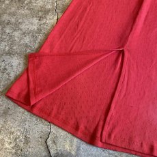 画像8: RED COLOR PUNCHING DESIGN BACK SLIT SKIRT / FREE (8)