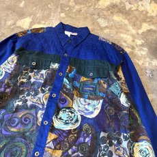 画像4: 90's "MAJOR DANAGE" ART PATTERN SWITCHED L/S SHIRT / Mens XL (4)