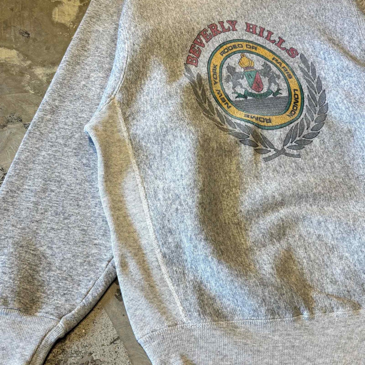 画像5: 90's "BIVERLY HILLS" FRONT EMBLEM PRINTED SWEAT / Mens M(L) / MADE IN USA (5)