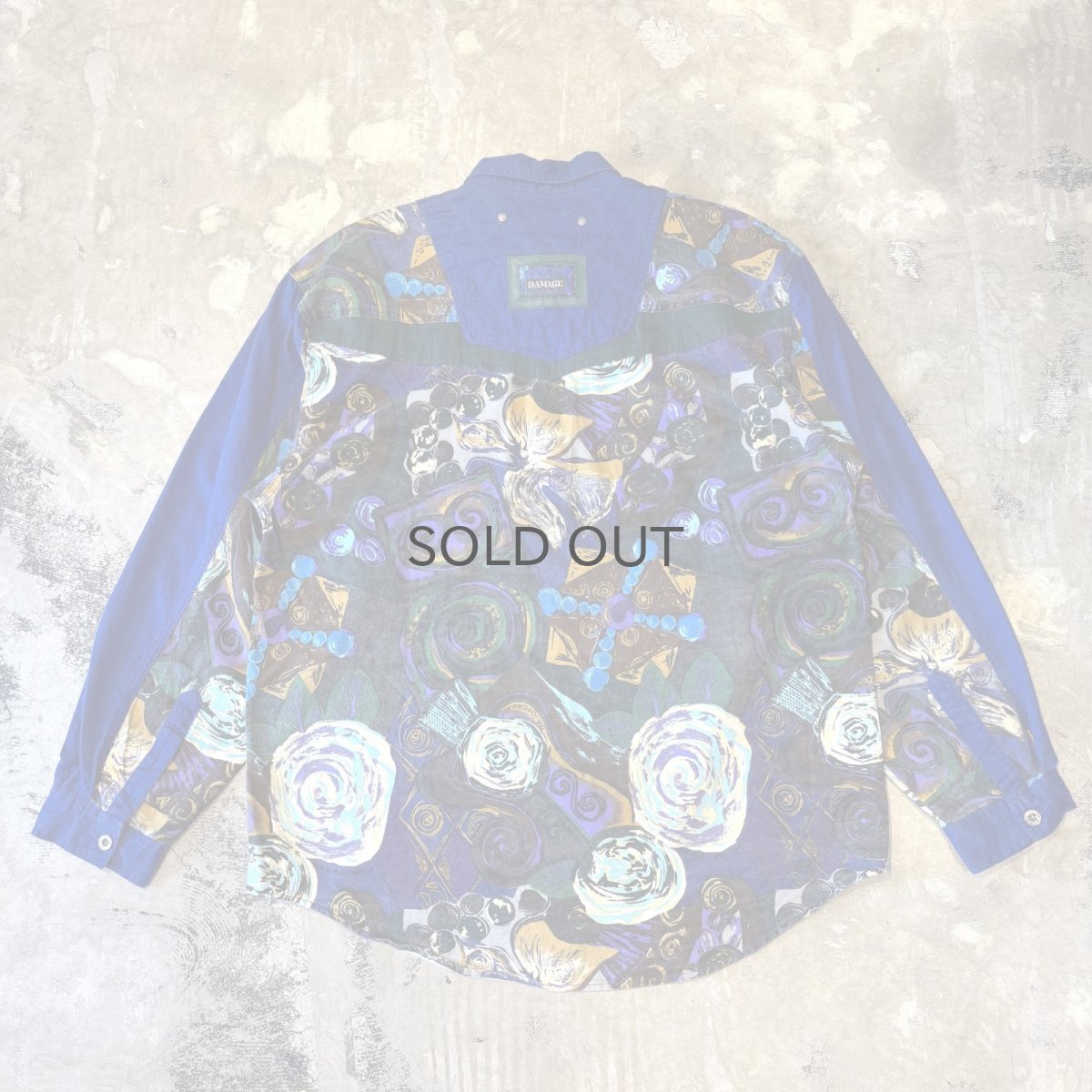 画像2: 90's "MAJOR DANAGE" ART PATTERN SWITCHED L/S SHIRT / Mens XL (2)