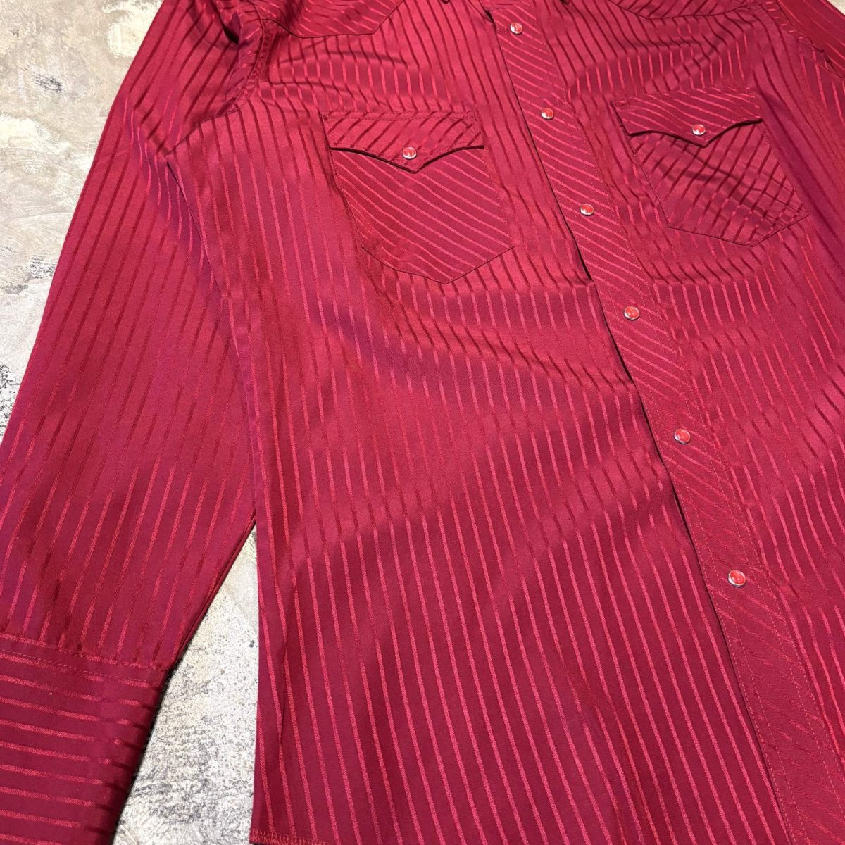 画像5: "WRANGLER" STRIPE PATTERN WESTERN L/S SHIRT / Mens L (5)