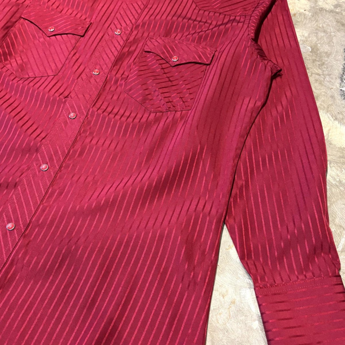 画像6: "WRANGLER" STRIPE PATTERN WESTERN L/S SHIRT / Mens L (6)