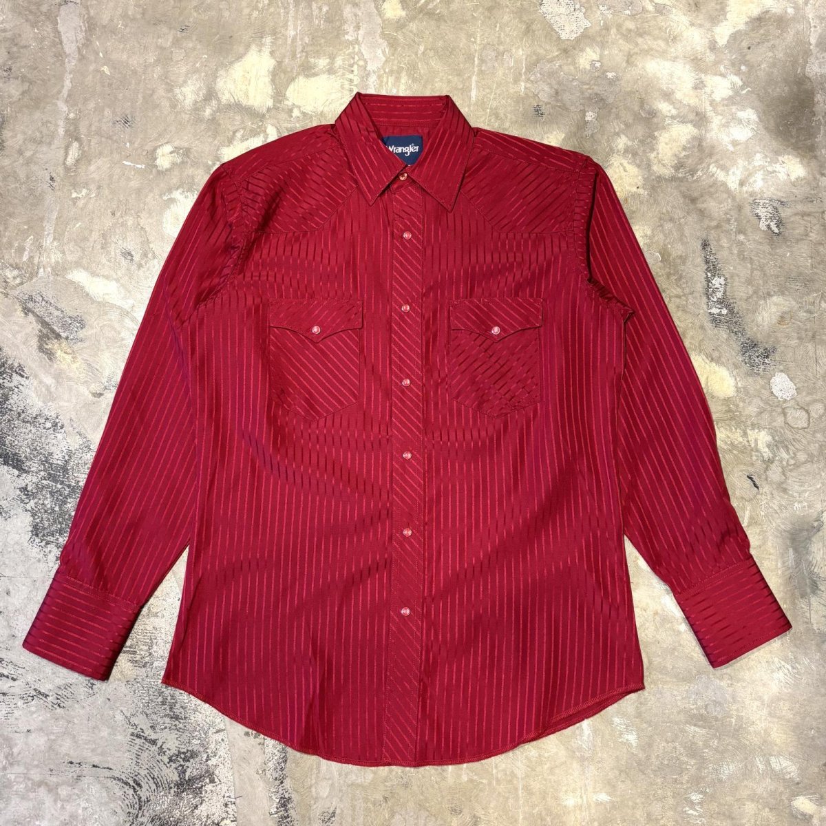 画像1: "WRANGLER" STRIPE PATTERN WESTERN L/S SHIRT / Mens L (1)