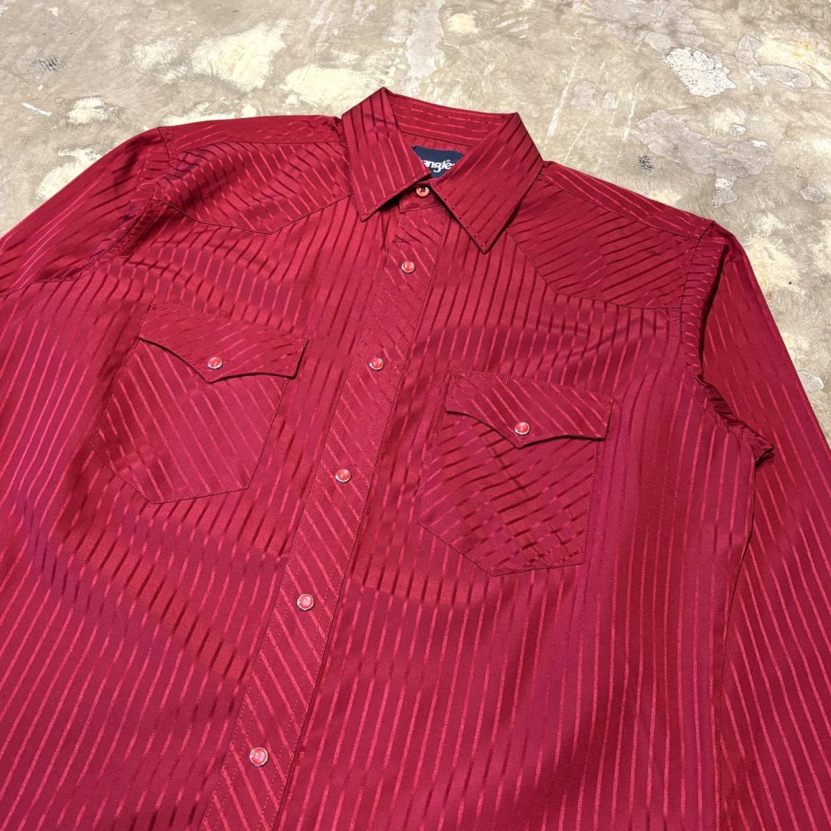 画像4: "WRANGLER" STRIPE PATTERN WESTERN L/S SHIRT / Mens L (4)