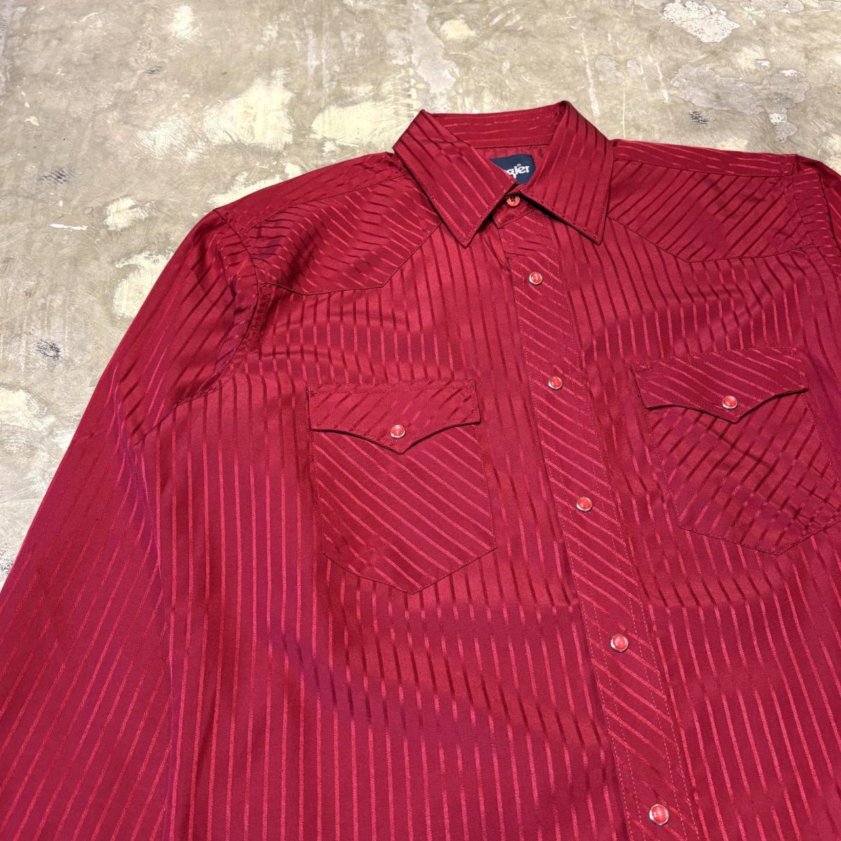 画像3: "WRANGLER" STRIPE PATTERN WESTERN L/S SHIRT / Mens L (3)