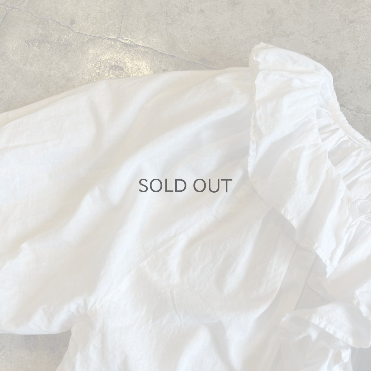 画像10: OLD FRONT RIBBON FRILL DESIGN L/S BLOUSE / Ladies L(ONE SIZE) / MADE IN USA (10)