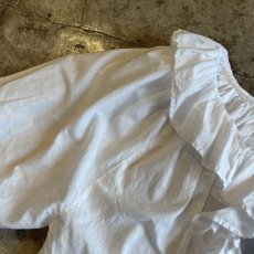 画像10: OLD FRONT RIBBON FRILL DESIGN L/S BLOUSE / Ladies L(ONE SIZE) / MADE IN USA (10)
