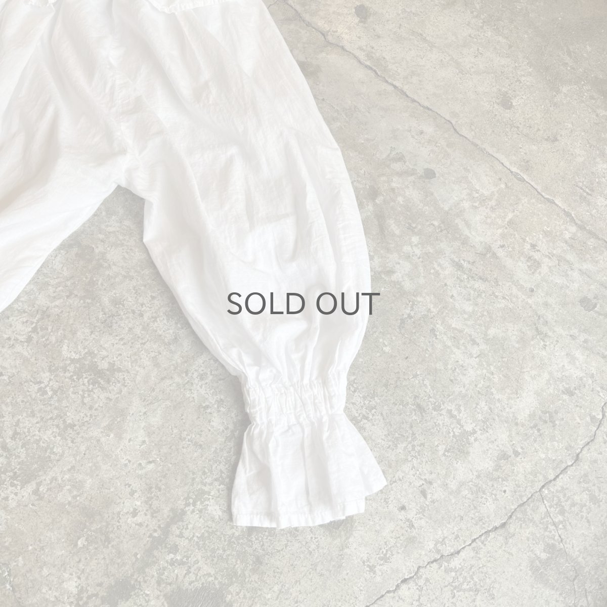 画像7: OLD FRONT RIBBON FRILL DESIGN L/S BLOUSE / Ladies L(ONE SIZE) / MADE IN USA (7)