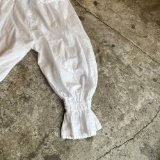 画像7: OLD FRONT RIBBON FRILL DESIGN L/S BLOUSE / Ladies L(ONE SIZE) / MADE IN USA (7)