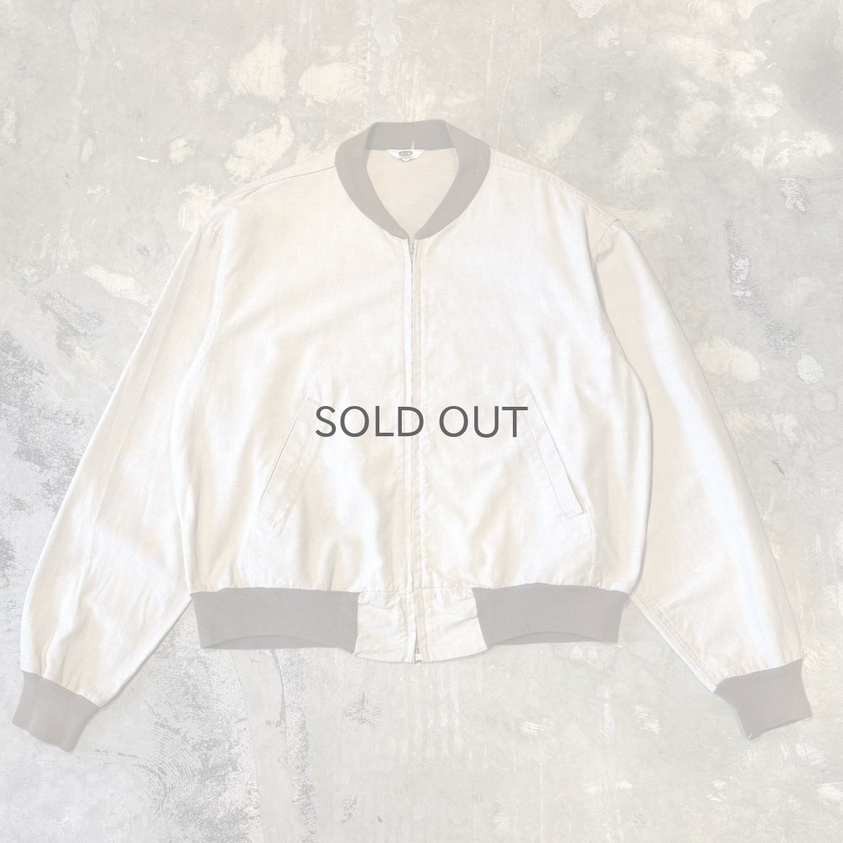 画像1: OLD BICOLOR COTTON ZIP UP JACKET / Mens L (1)