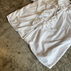 画像4: OLD FRONT RIBBON FRILL DESIGN L/S BLOUSE / Ladies L(ONE SIZE) / MADE IN USA (4)