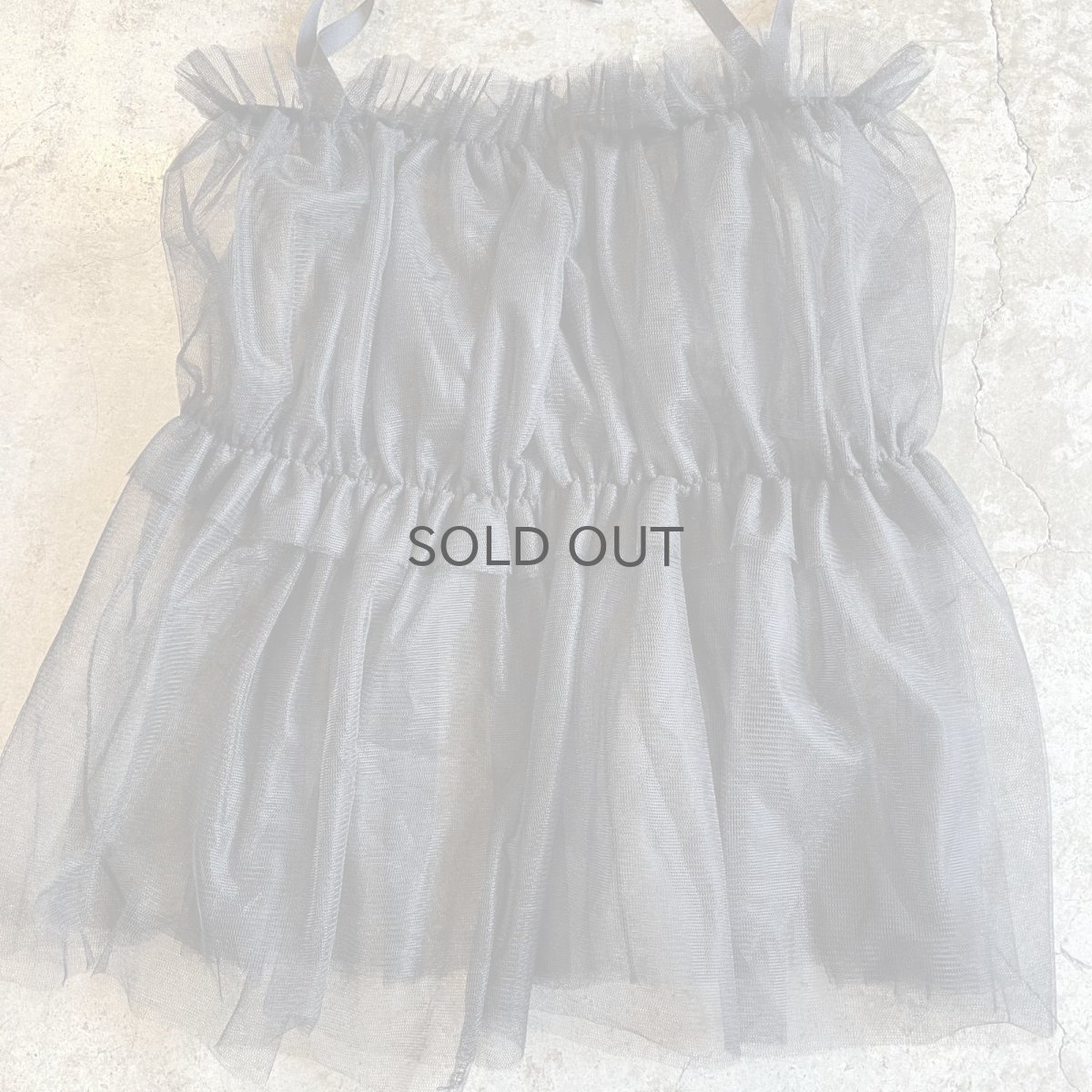 画像8: SHOULDER RIBBON DESIGN GATHER TULLE BUSTIER / Ladies S~M (8)